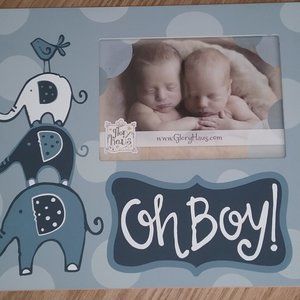 Glory Haus oh Boy! Blue Elephant Picture Frame